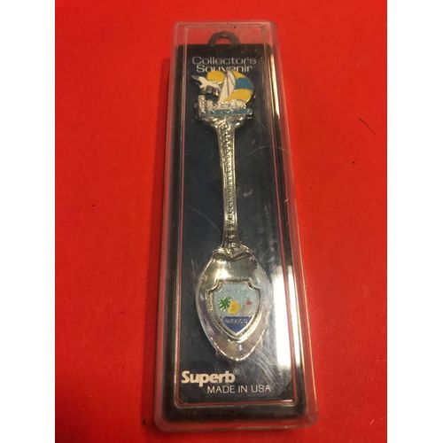 Petite Cuillere De Collection Argentée Cancun Mexique - Collector's Souvenir - Superb Made In Usa - Métal - 10 Cm