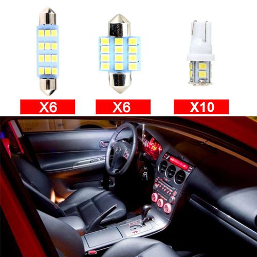20pcs 6500k Voiture Led Lumières Led Pack Intérieur Kit T10/31mm/42mm Voiture Led Ensemble De Combinaison De Tableau De Bord Universel Lumières 50000h