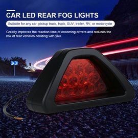 Lampe De Signalisation De Frein Arrière Universelle, Style F1, Triangle Sportif, Feu Antibrouillard Arrière, Troisième Feu De Frein Arrière, Drl, Jdm, Bba, Camion, Voiture, 12led