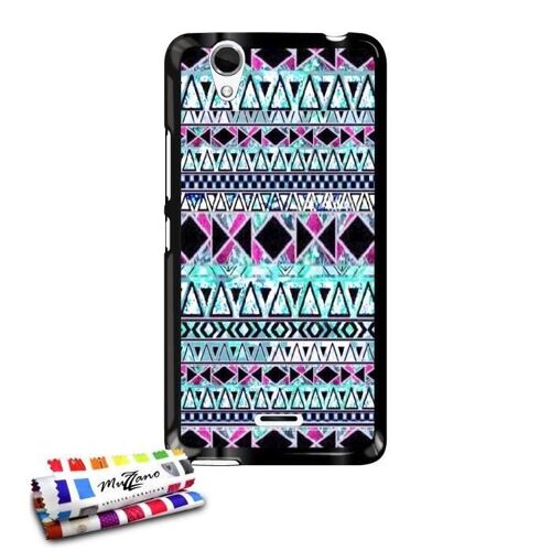 COQUE CASE WIKO BIRDY AZTEQUE FONCÉ CONTOUR NOIR SILICONE RIGIDE (TPU)