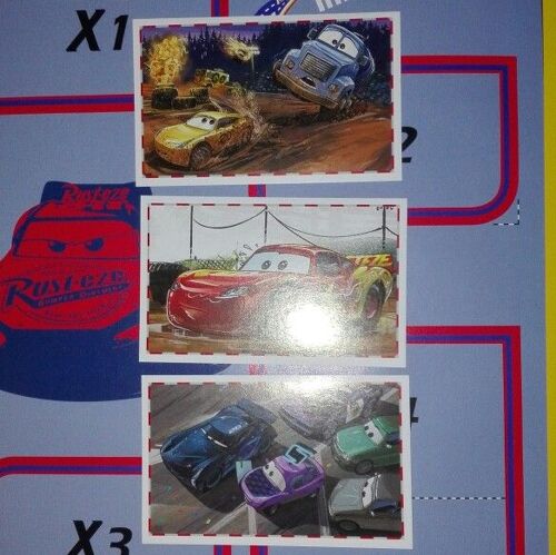 Lot De 3'images Panini Cars 3