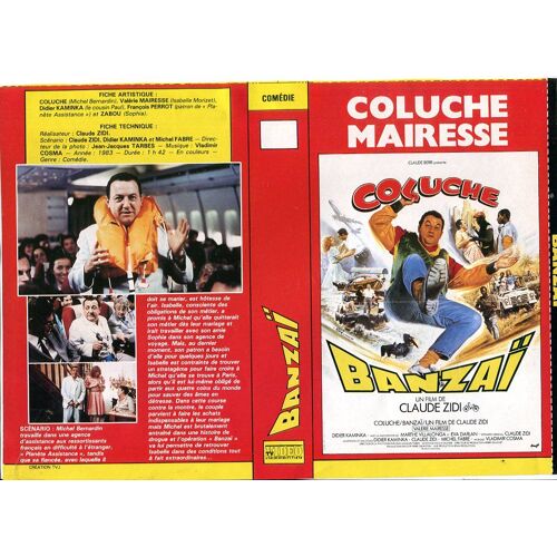 Jaquette Pour V H S - " Banzaï " - Coluche / " Napoléon Et L' Europe " - Stevenin