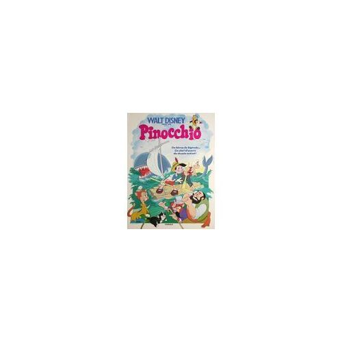 Pinocchio - Walt Disney - Hamilton Luske - Affiche De Cinéma Animation Pliée 120x160 Cm