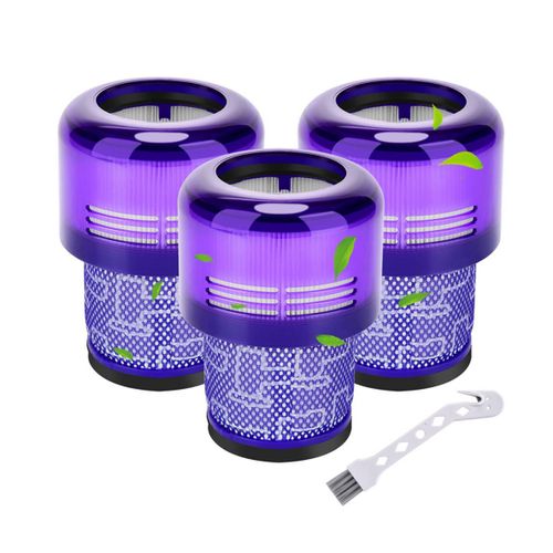 Filtre de Remplacement HEPA pour Dyson | Brosse nettoyante | Accessoire Compatible avec Aspirateurs Dyson V11 | V12 | V15 | Lavable et Réutilisable | SOS ACCESSOIRE (3) Aspirateur (970013-02 970013-02