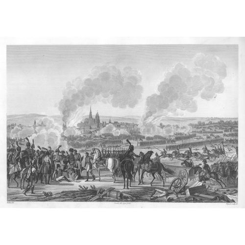 Rare Gravure Carle Vernet Campagne D'allemagne Bataille De Ratisbonne Regensburg 23 Avril 1809 Napoleon Bonaparte 1840