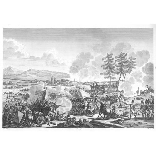 Rare Gravure Carle Vernet Campagne De Pologne Bataille De Friedland 14 Juin 1807 Napoleon Bonaparte 1840