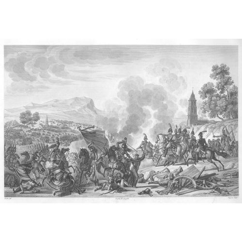 Rare Gravure Carle Vernet Guerre D'espagne Bataille De Ocana 19 Novembre 1809 Napoleon Bonaparte 1840
