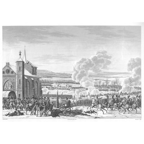 Rare Gravure Carle Vernet Campagne De Pologne Bataille De Eylau 9 Fevrier 1807 Napoleon Bonaparte 1840