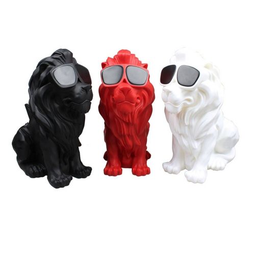Haut parleur Bluetooth forme Lion blanc