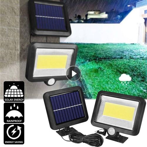 Lampe Solaire Led Avec 3 Modes D'éclairage, 100/120/160 Cob, Étanche, Capteur De Mouvement, Éclairage De Sécurité Pour Le Jardin