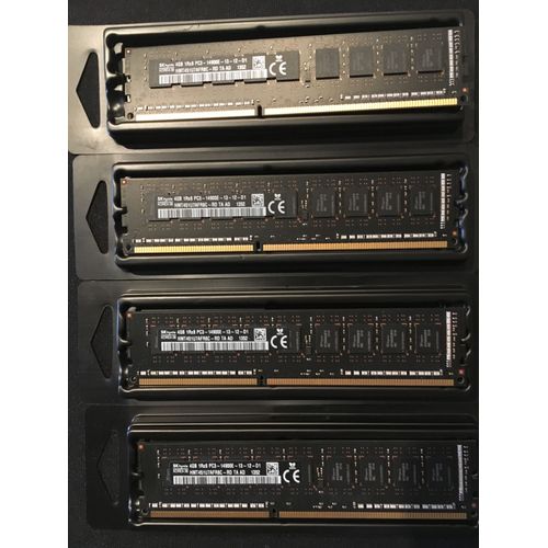 Apple OEM Hynix 16GB (4 x 4GB) 1Rx8 PC3 14900E DDR3 ECC 1866 Mhz HMT451U7AFR8C - RD TA AD 1532
