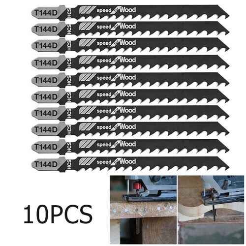 Lames de scie sauteuse T144D HCS, rénovation de lame pour planche de bois, puissance de coupe en plastique, accessoires pour le travail du bois, 10 pièces