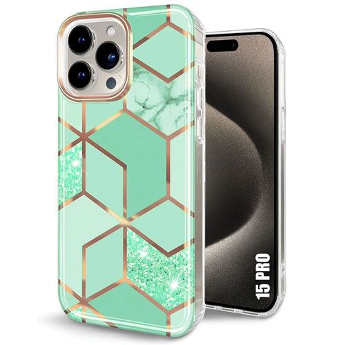 Coque pour iPhone 15 Pro, Protection Ultra Slim Léger Souple Antichoc Anti-Rayures Turquoise - E.F.Connection