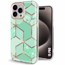 Coque pour iPhone 15 Pro, Protection Ultra Slim Léger Souple Antichoc Anti-Rayures Turquoise - E.F.Connection