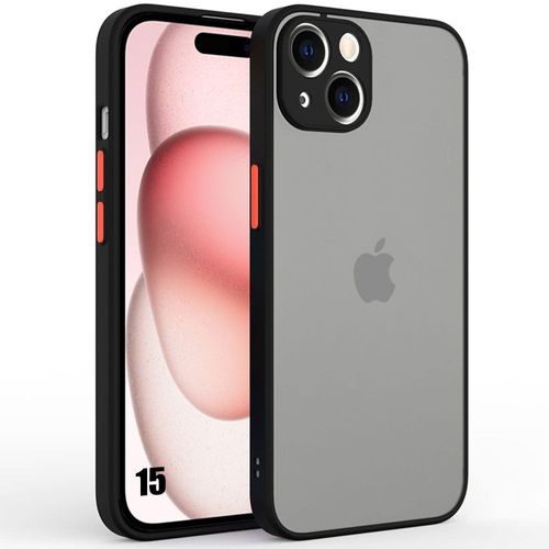 Coque Pour Iphone 15, Protection Résistante Rigide Mat Antichoc - Noir - E.F.Connection