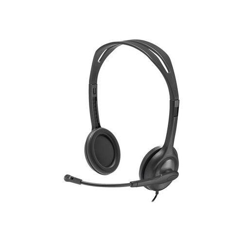 Logitech H111 - Micro-casque - sur-oreille - filaire - jack 3,5mm