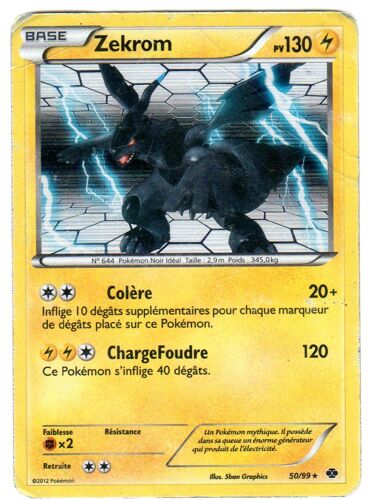 Pokémon Zekrom 130pv 50/99 Holo Noir & Blanc Destinées Futures