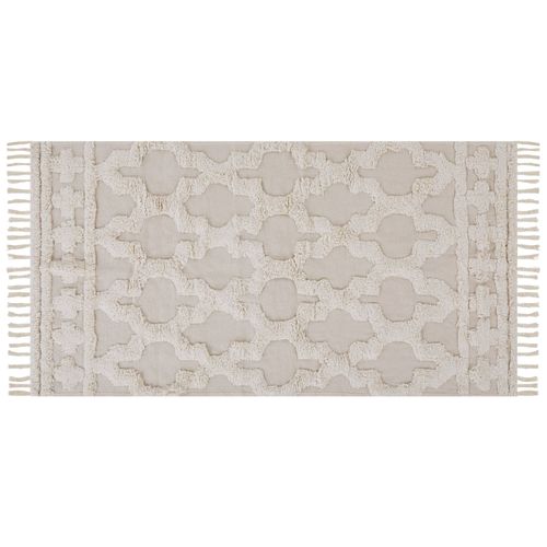 Tapis En Coton Beige 80 X 150 Cm Suluova