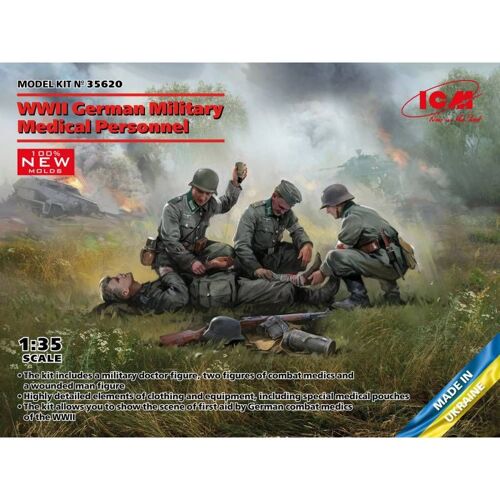Icm - Wwii German Military Medical Personnelmaquette Figurine Wwii German Military Medical Personnel Icm |35620| 1:35 Figurine Miniature