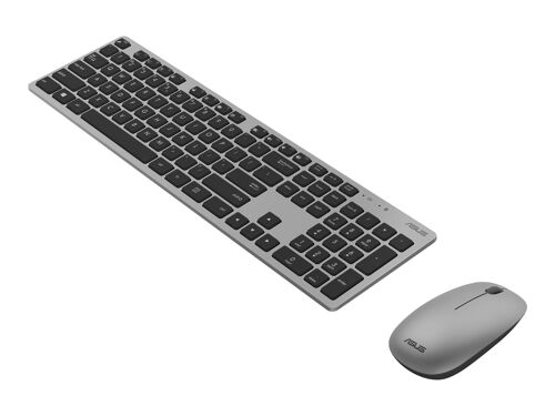 ASUS W5000 - Ensemble clavier et souris - sans fil - 2.4 GHz - Français - gris