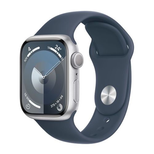 Apple Watch Series 9 GPS - Boîtier Aluminium 41 mm Argent - Bracelet M/L