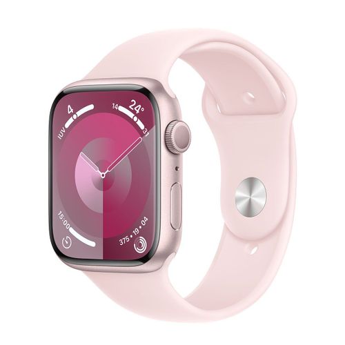 Apple Watch Series 9 GPS - Boîtier Aluminium 45 mm Rose - Bracelet M/L