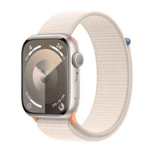 Apple Watch Series 9 GPS - Boîtier Aluminium 45 mm Lumière stellaire - Bracelet Boucle