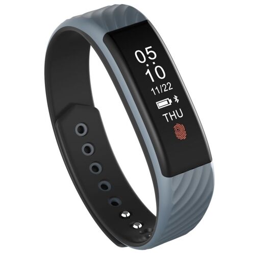 Bracelet Connecté Smartwatch Android Ios Cardio Waterproof Ip67 Sms Appel Gris - Yonis