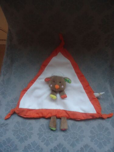 Mouton Blanc Doudou Plat En Peluche Triangle 28 Cm Mintmi