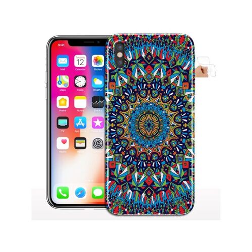 Coque Silicone Iphone X Mandala Story, Coque Telephone, Design Rosace Couleur