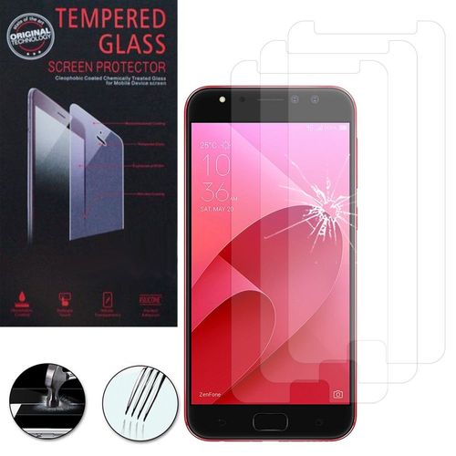 Lot / Pack De 3 Films Verre Trempé Pour Asus Zenfone 4 Selfie Pro Zd552kl 5.5" Protection D'écran