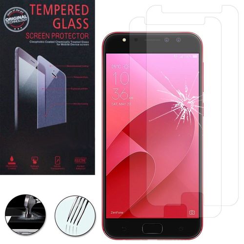 Lot / Pack De 2 Films Verre Trempé Pour Asus Zenfone 4 Selfie Pro Zd552kl 5.5" Protection D'écran