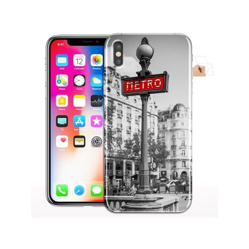 Coque Silicone Iphone X Metro Paris - Coque De Téléphone Ville Tpu Anti Choc / Paris