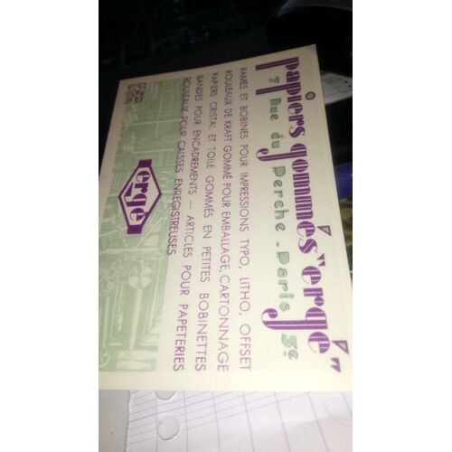 Etiquettes Papiers Gommes Erge
