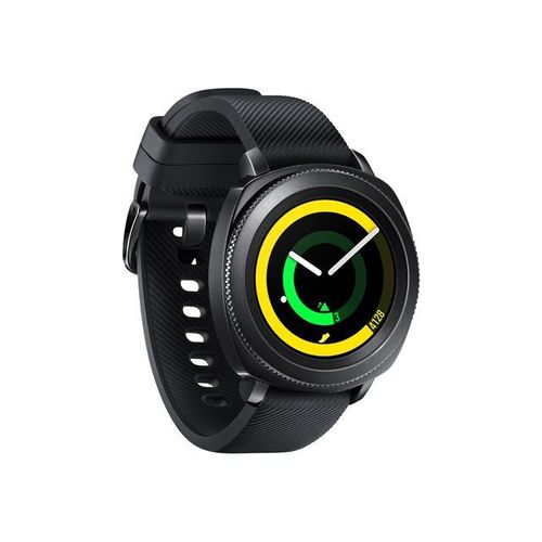 Samsung Gear Sport SM-R600 - 43 mm - noir - montre intelligente avec sangle - silicone - noir - L - affichage 1.2" - 4 Go - Wi-Fi, NFC, Bluetooth - 67 g