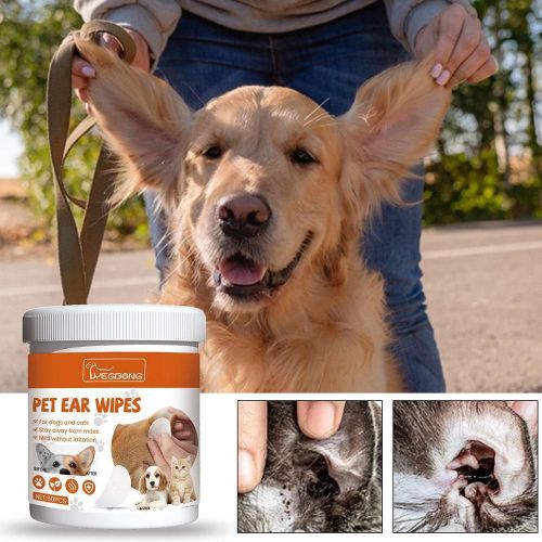 Lingettes Nettoyantes Pour Oreilles De Chat Et De Chien, Soins Cochléaires, Fournitures Pour Animaux De Compagnie Pupmed, 60 W4x6