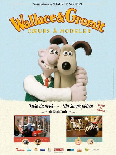 Wallace Et Gromit : Coeurs À Modeler - Véritable Affiche De Cinéma Pliée - Format 40x60 Cm - Films D'animation De Nick Park - Rasé De Près, Un Sacré Pétrin - 2017