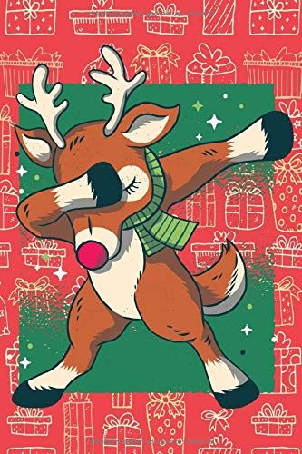 Lustiges Dabbing Rentier Weihnachts - Notizbuch Journal Kariert Ca. A5 Format - Notizblock Für Schule Und Arbeit. Weihnachtsgeschenk Thema ,Rudolf, ... Als Weihnachtsgeschenk Oder Nikolaus Als Sü