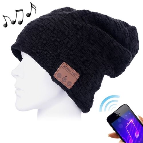 Bonnet Bluetooth Smartphones Iphone Android Connecté Écouteurs Sans Fil USB Noir - YONIS