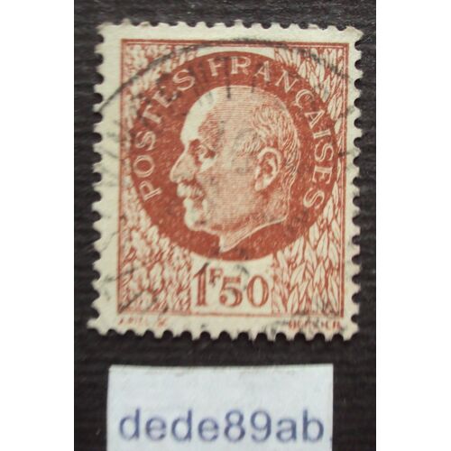 France.. Maréchal Pétain 1f50 Type Bersier Brun 1942 . Oblitéré Used Stamp.