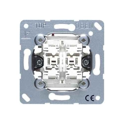 JUNG Bouton-poussoir double, Bouton + interrupteur, Blanc