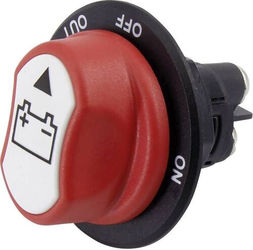 SCI Coupe-batterie série A23, Bouton + interrupteur, Noir, Rouge