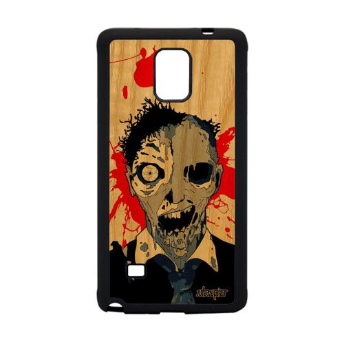 Coque En Bois Silicone Note 4 Zombie Squelette Horreur Telephone Samsung Galaxy Note 4