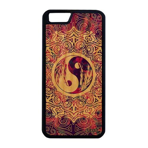 Coque En Bois Iphone 6 6s Plus Et Silicone Yin Et Yang Ying Tatouage Femme