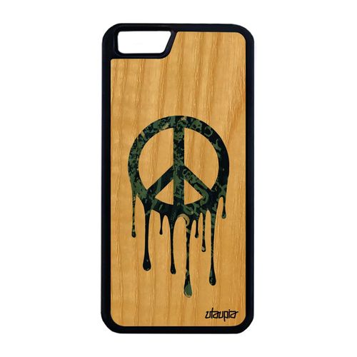 Coque Iphone 6 6s Plus En Bois Silicone Peace And Love Gris Smartphone & A Iphone 6 Plus Iphone 6s Plus