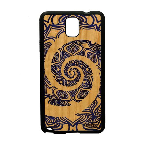 Coque En Bois Note 3 Silicone Mandala Indien Fleur Swag Femme Zen Samsung Galaxy Note 3