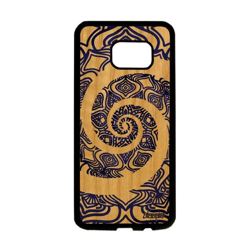 Coque En Bois Samsung S7 Edge Et Silicone Mandala Indien Zen Femme Housse Samsung Galaxy S7 Edge