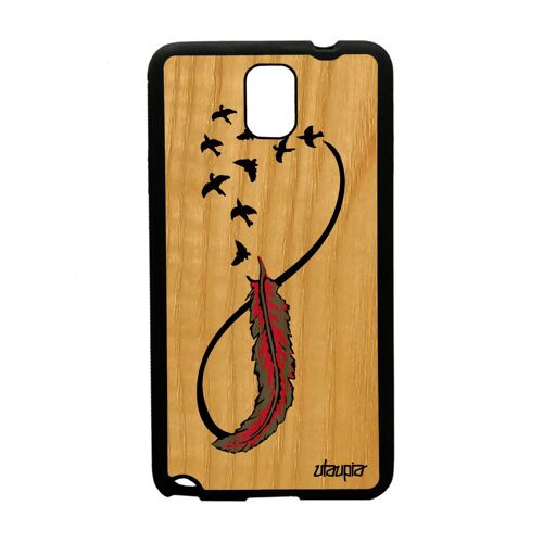 Coque silicone pour Note 3 en bois infini femme Rose frêne pastel Samsung Galaxy Note 3