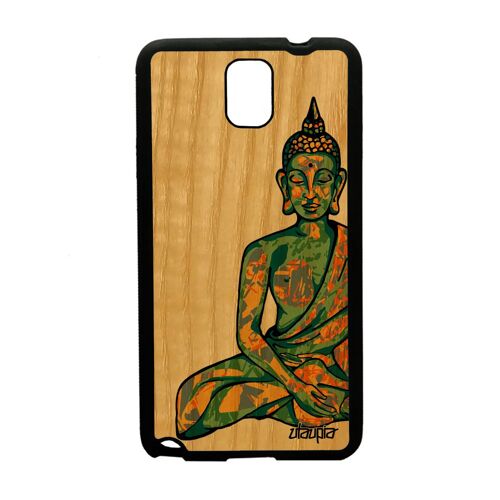 Coque Pour Samsung Note 3 En Bois Silicone Bouddha Femme Smartphone Étui Samsung Galaxy Note 3