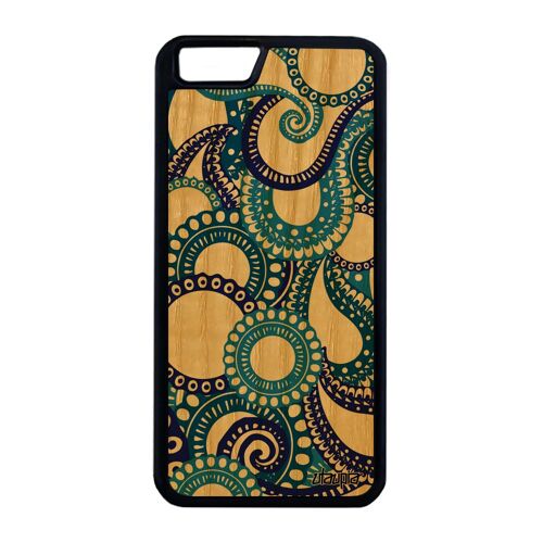 Coque En Bois Silicone Iphone 6 6s Plus Motif Cachemire Femme Antichoc De Iphone 6 Plus Iphone 6s Plus